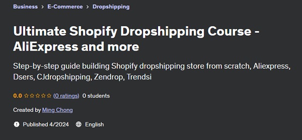 Ultimate Aliexpress Shopify Dropshipping Masterclass 2024 - Courses Go